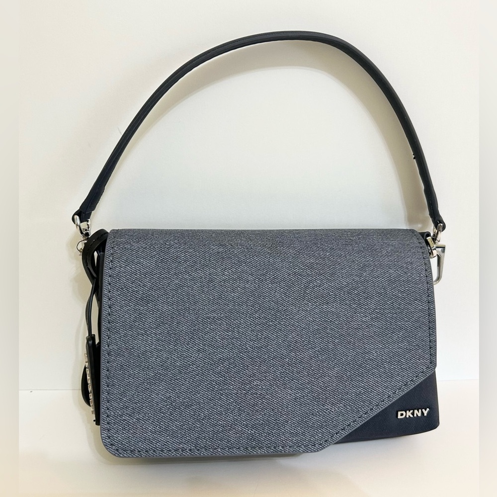DKNY Mecca Navy Blue & Denim Shoulder Bag
